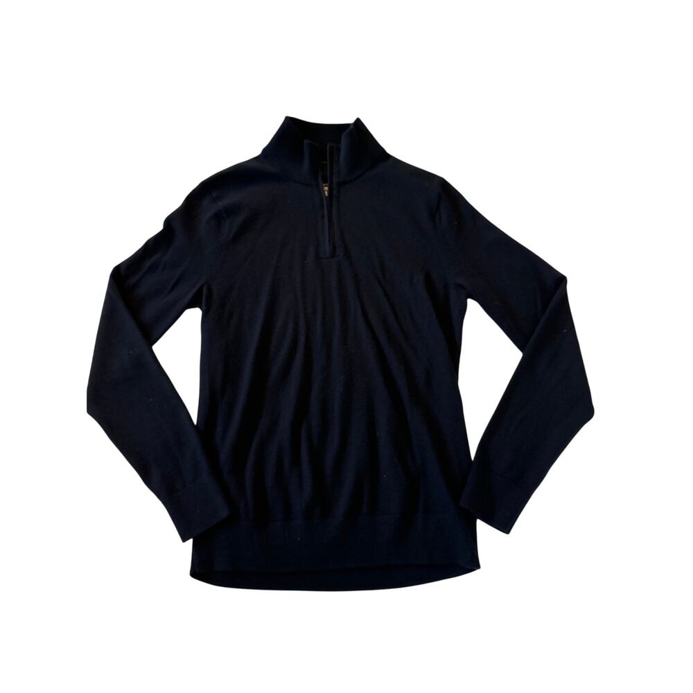 Banana Republic Merino Wool Half Zip Sweater Women’s‎ S Navy Minimalist Classic